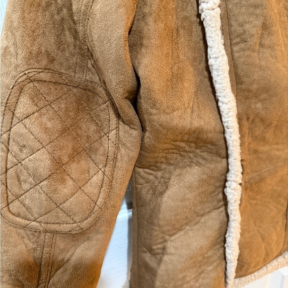 Bernardo Women's Tan Faux Suede Teddy Jacket Fall Staple Jacket🍂🍁🎃 - Picture 7 of 10